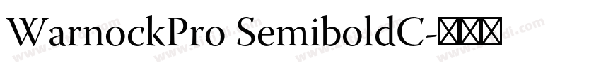 WarnockPro SemiboldC字体转换